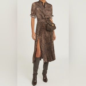 Reiss Avianna Croc Midi Dress Size 10